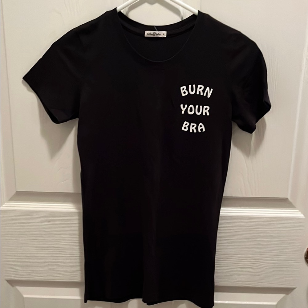 Black Tee with Bold Statement